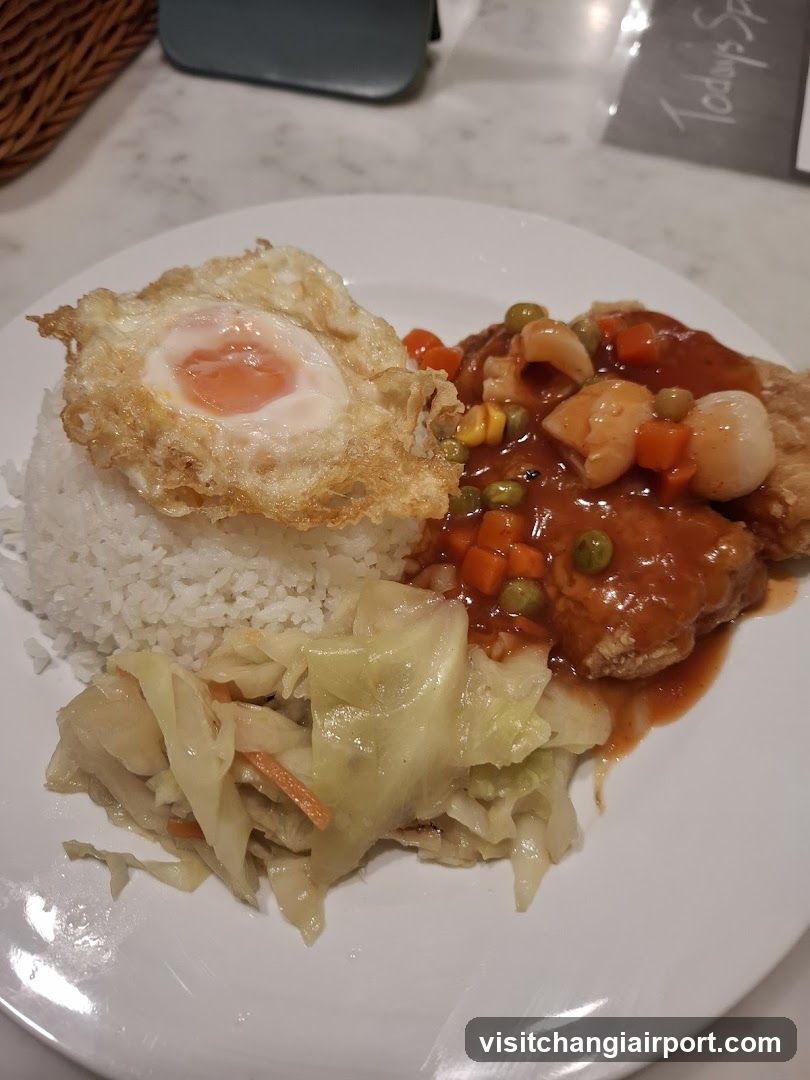Fried Egg Rice with Meat and Cabbage