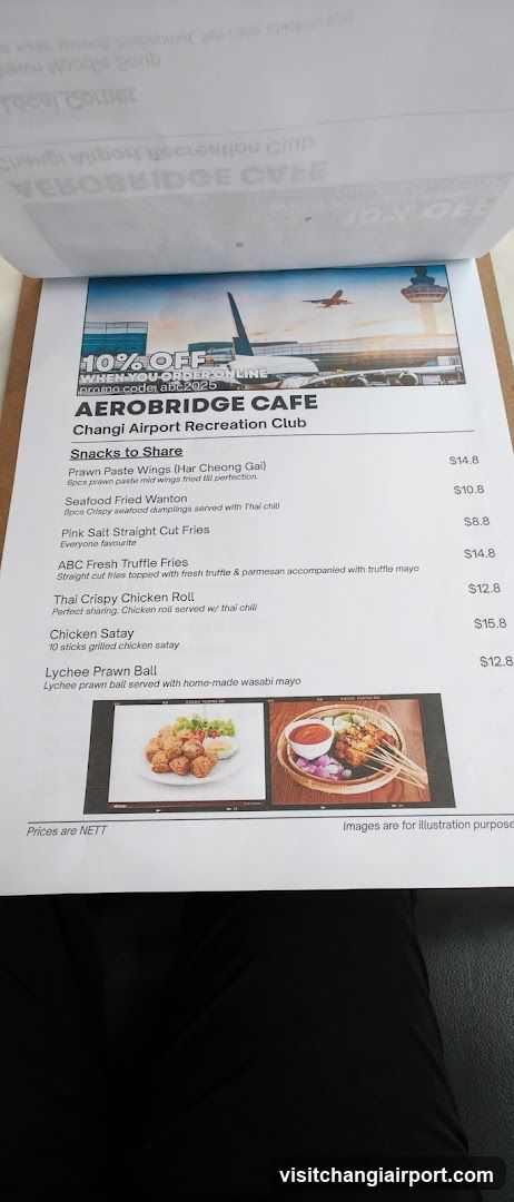 Aerobridge Cafe Menu