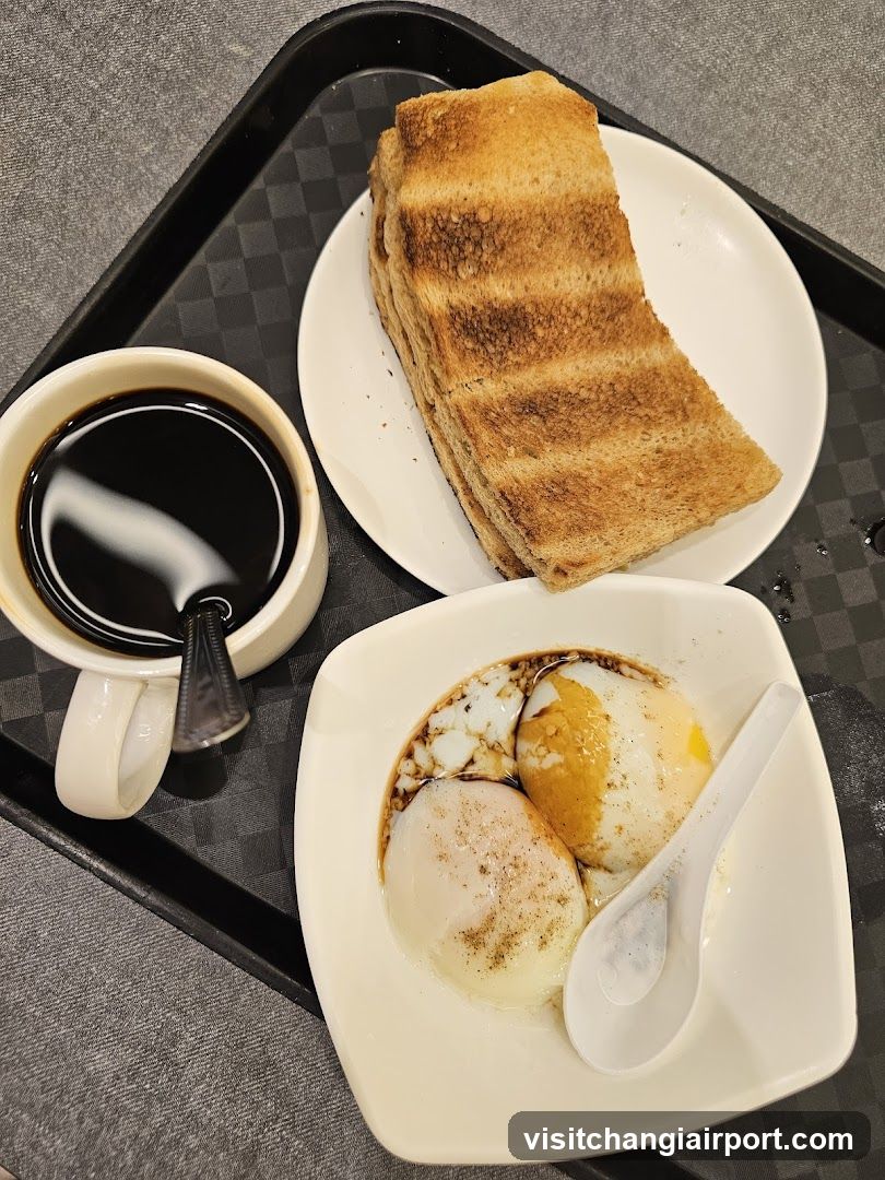 Breakfast Tray with Toast and Eggs