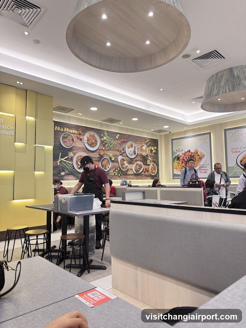 Restaurant Interior with Staff and Patrons