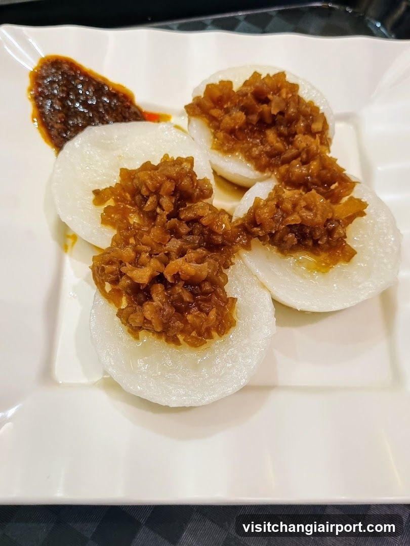 Dish with minced topping