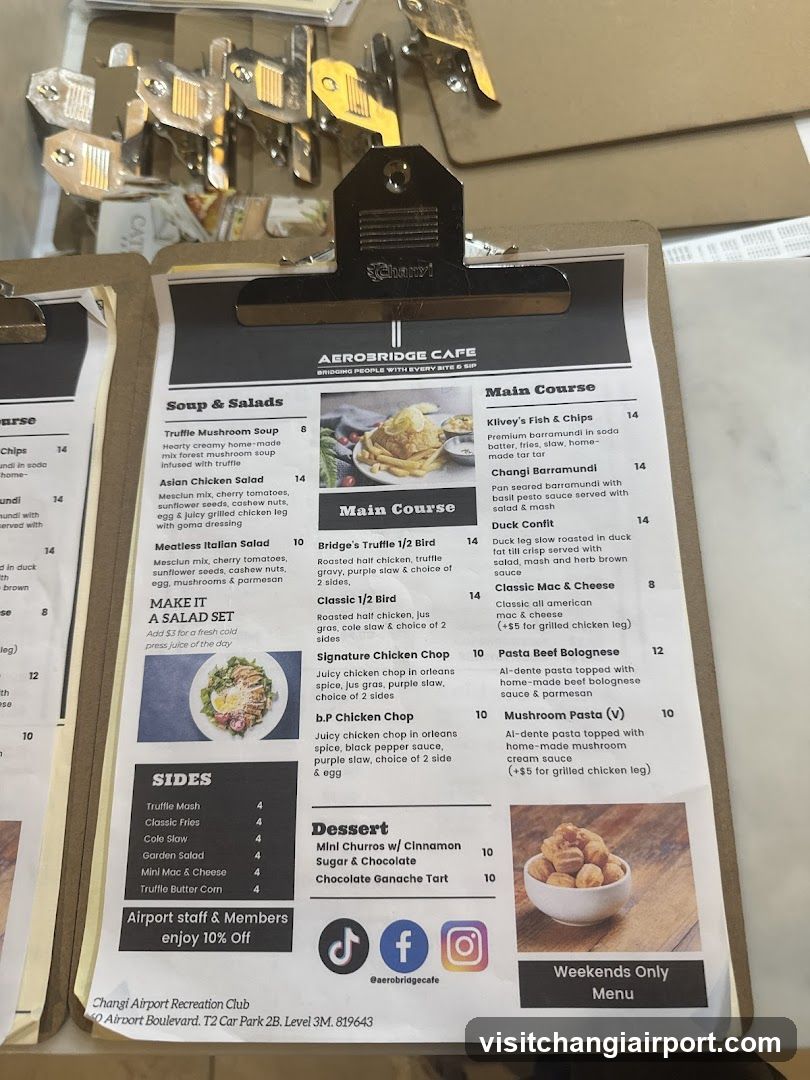 Aerosbridge Cafe Menu