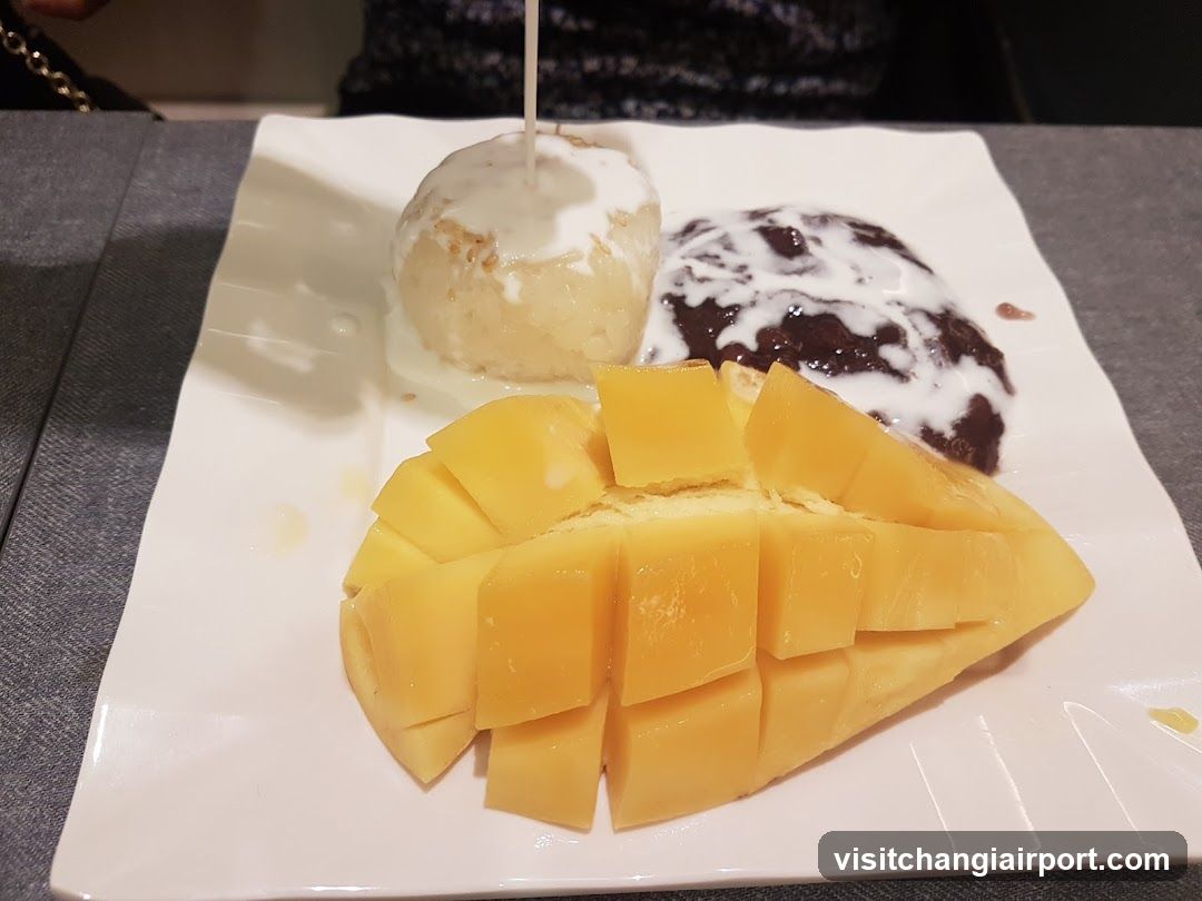 Mango Dessert with Coconut and Red Bean Paste