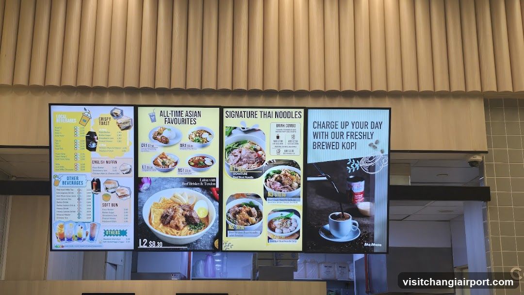 Asian Noodle & Coffee Menu Board