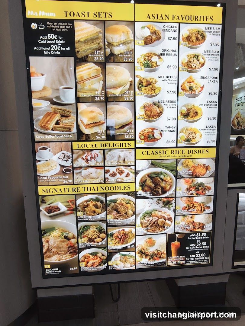 Food Menu Board Display