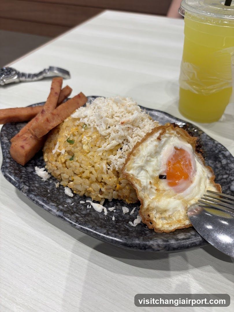 Fried Rice with Egg and Sausage