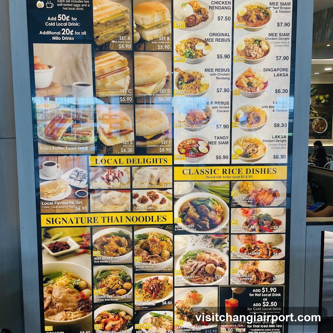 Thai Restaurant Menu Board