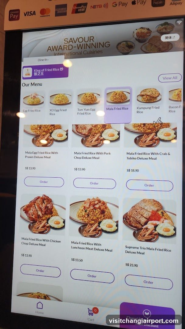 Mala Fried Rice Menu Board