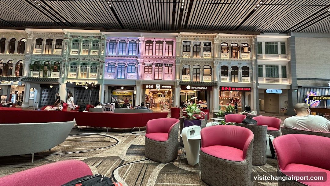 Airport Lounge Interior with Shop Facade