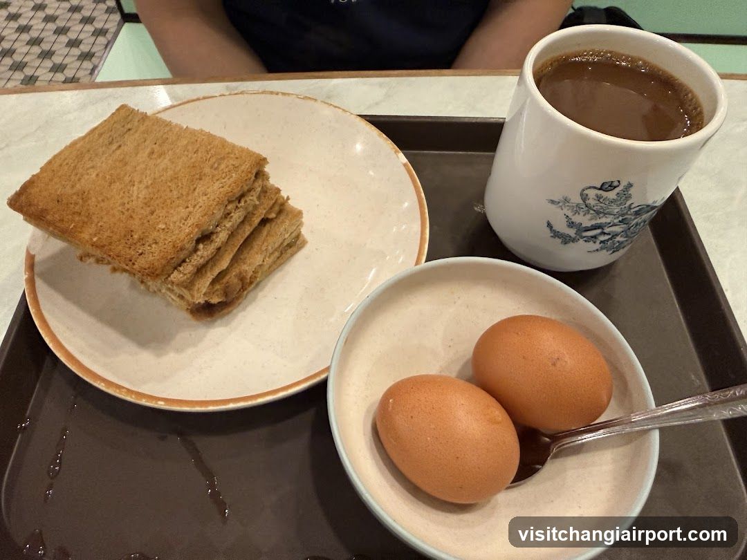 Breakfast Tray with Toast and Eggs