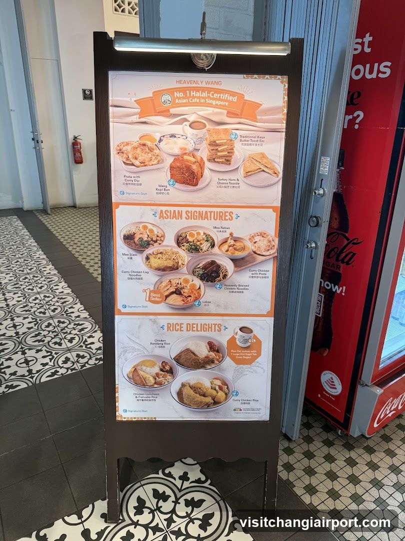Heavenly Wang Cafe Menu Board