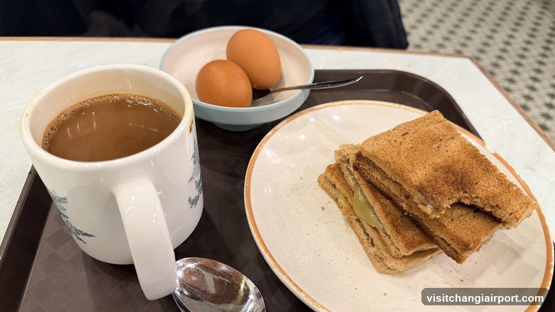 Breakfast Tray with Toast and Eggs
