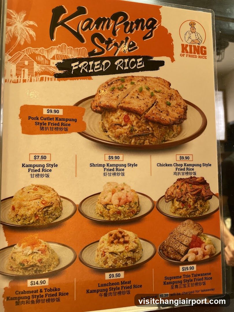 Kampung Style Fried Rice Menu