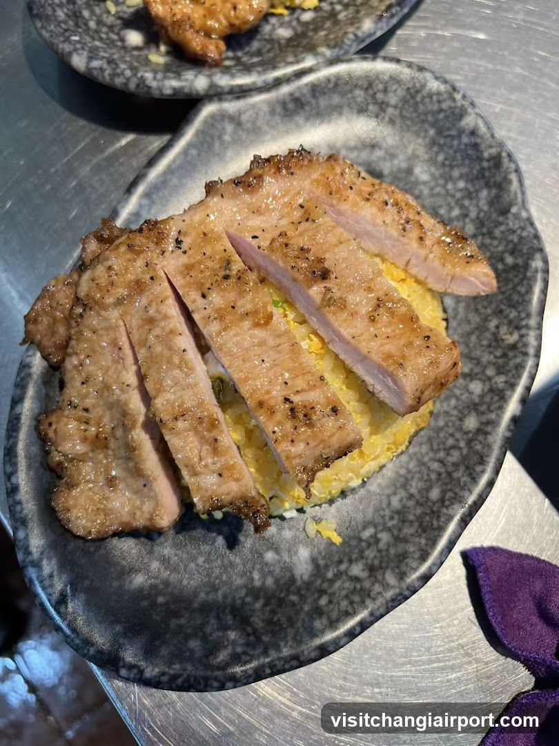 Sliced Meat on Rice Bowl
