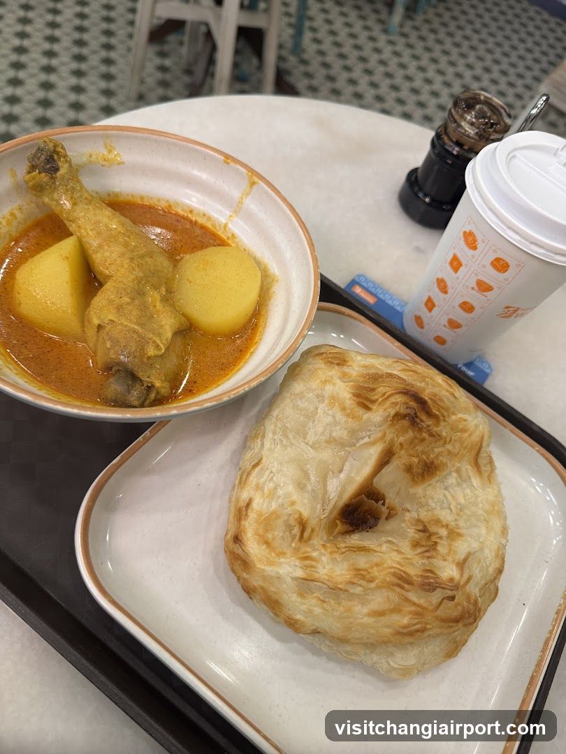 Curry Chicken and Pastry Meal