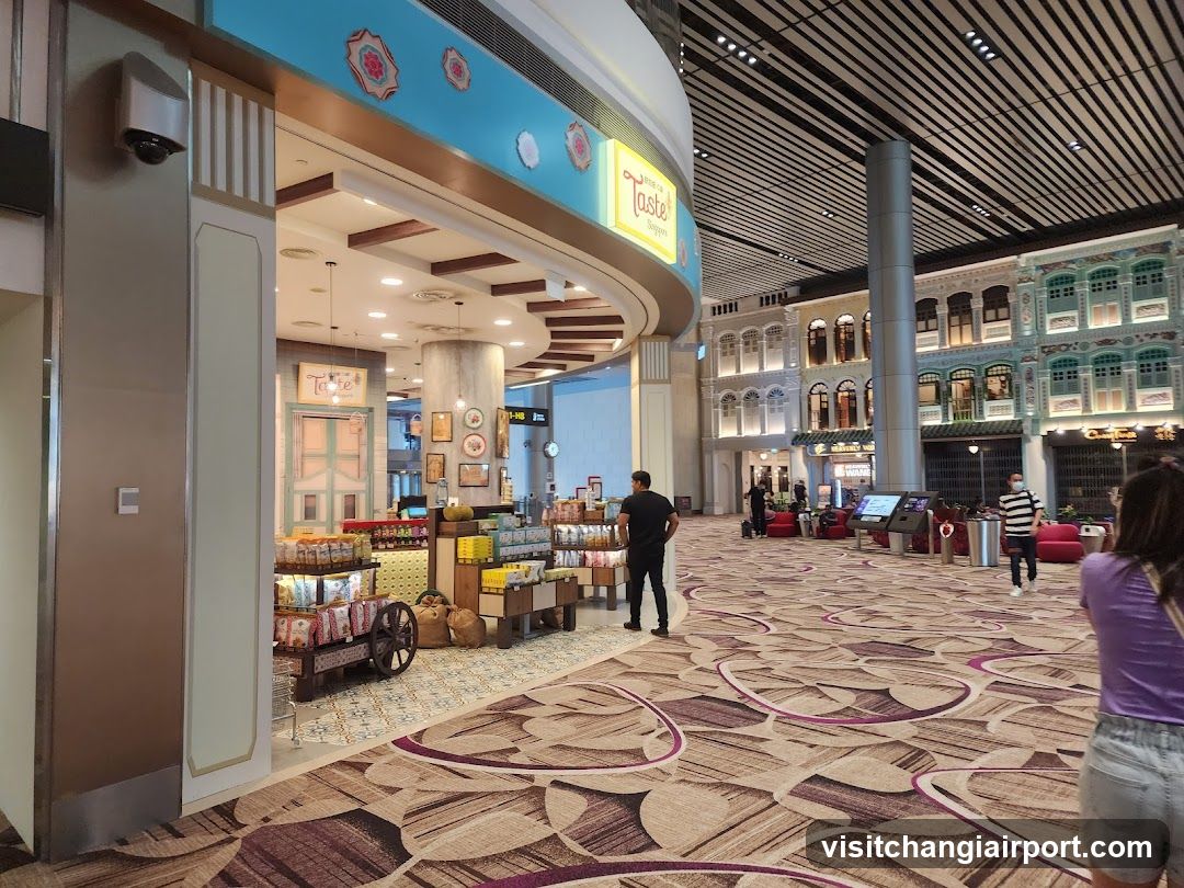 Airport Terminal Interior with Shop and Decorative Architecture