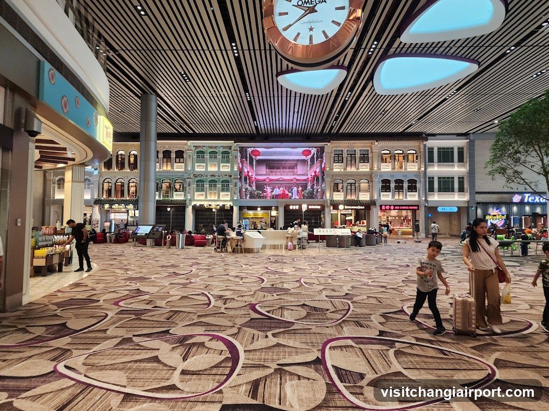 Shopping Mall Interior with Traditional Facade
