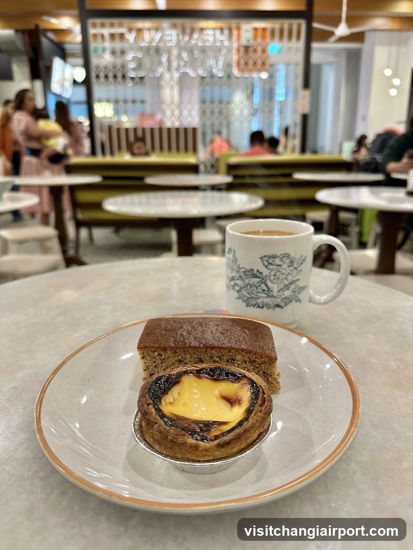 Cafe Interior with Dessert and Coffee