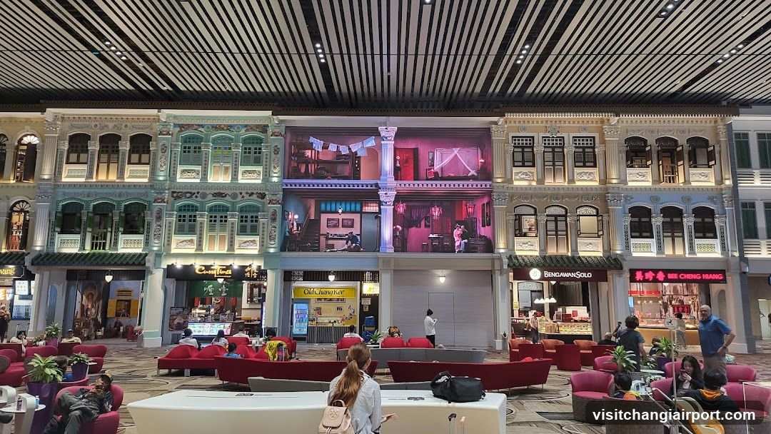 Shopping Mall Interior with Decorative Facade