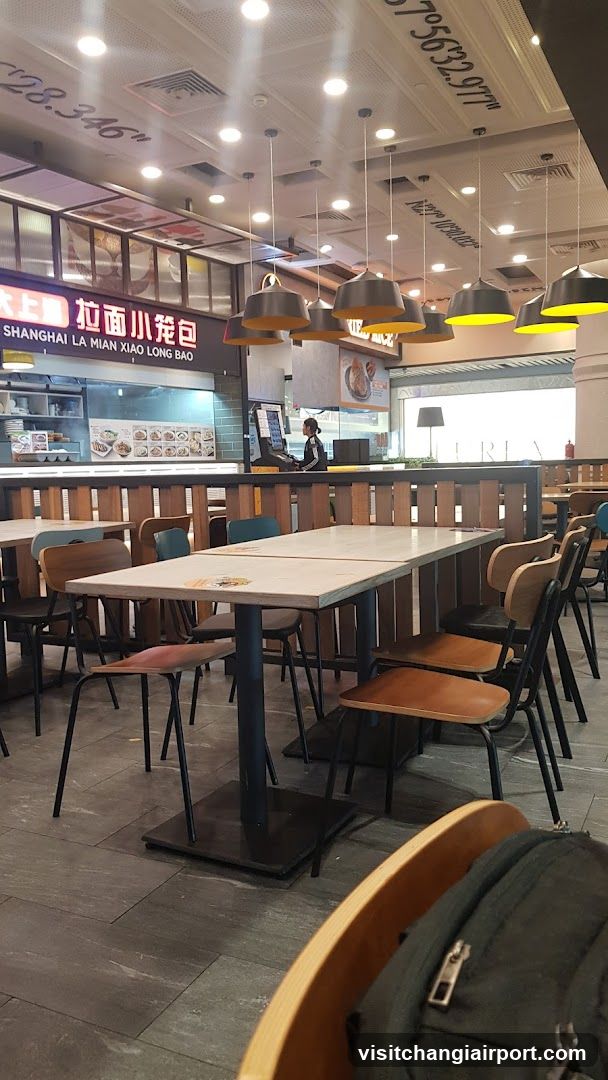 Restaurant Interior with Signage