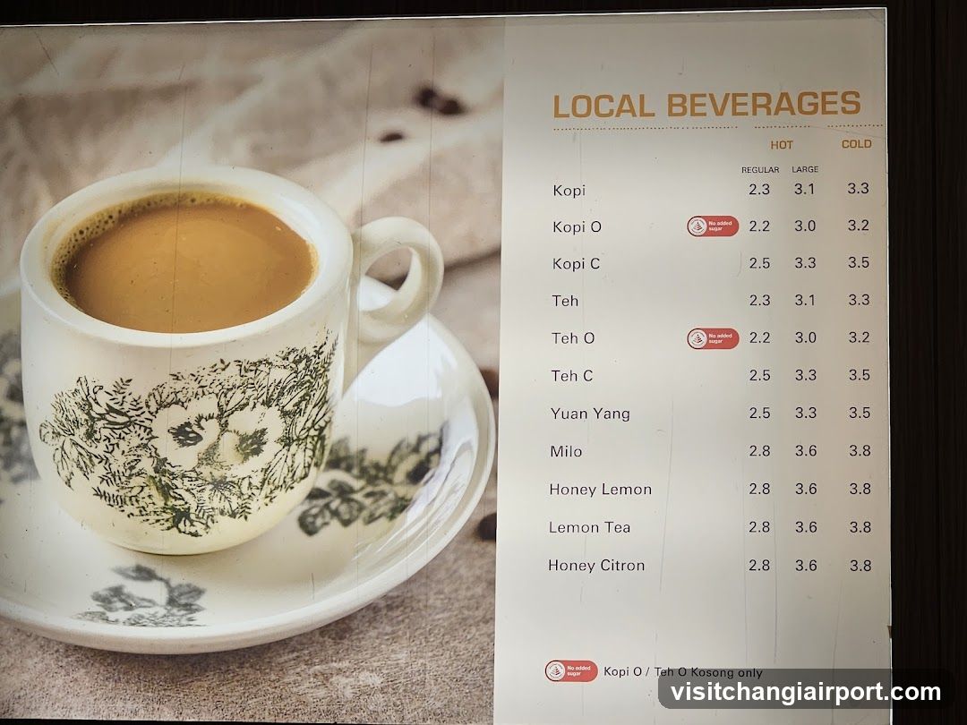 Local Beverages Menu