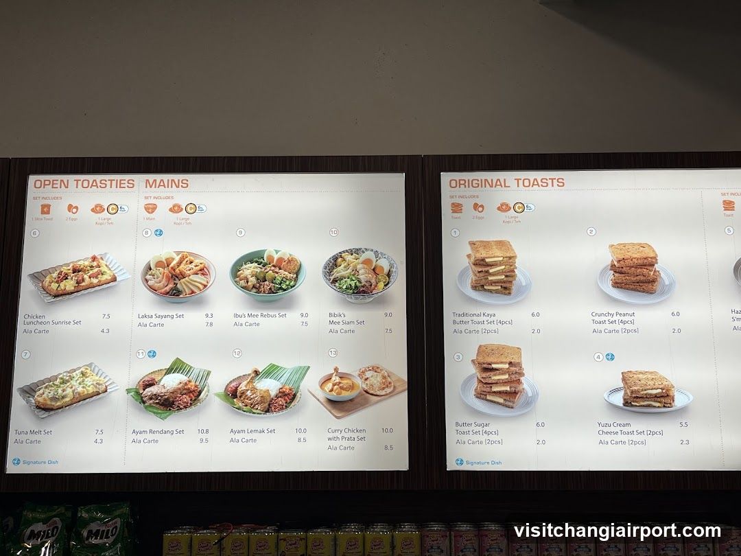 Open Toasties & Original Toasts Menu Board