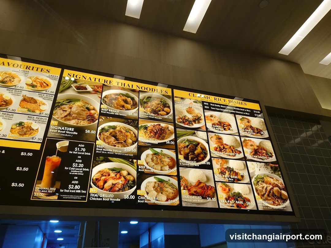 Thai Noodle Menu Board