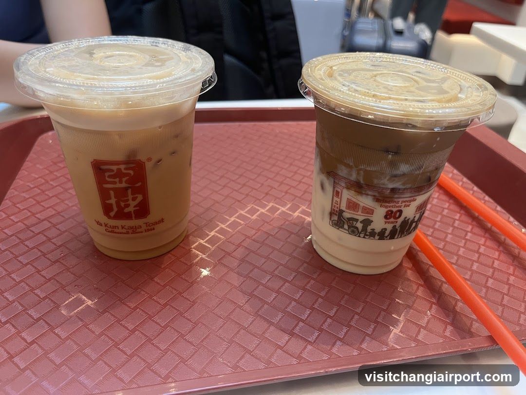 Iced Coffee Drinks on Tray