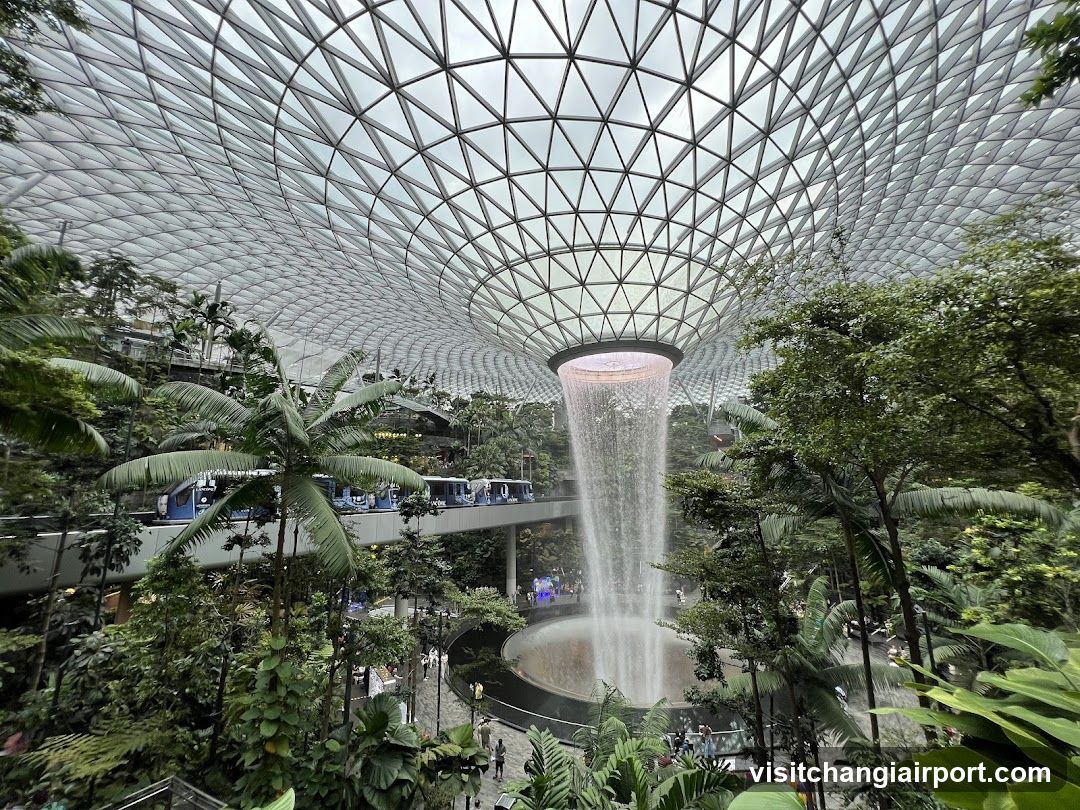 The Jewel Changi Indoor Waterfall