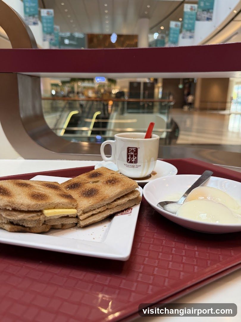 Breakfast Tray with Toast and Coffee