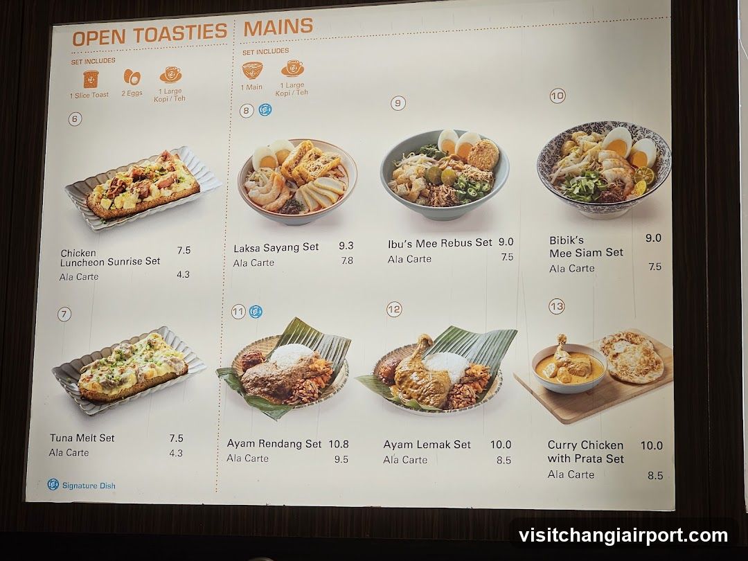 Open Toasties & Mains Menu Board