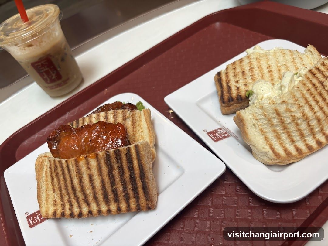 Grilled Sandwiches and Iced Coffee