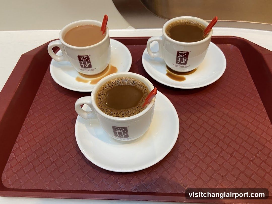 Three cups of tea on a tray