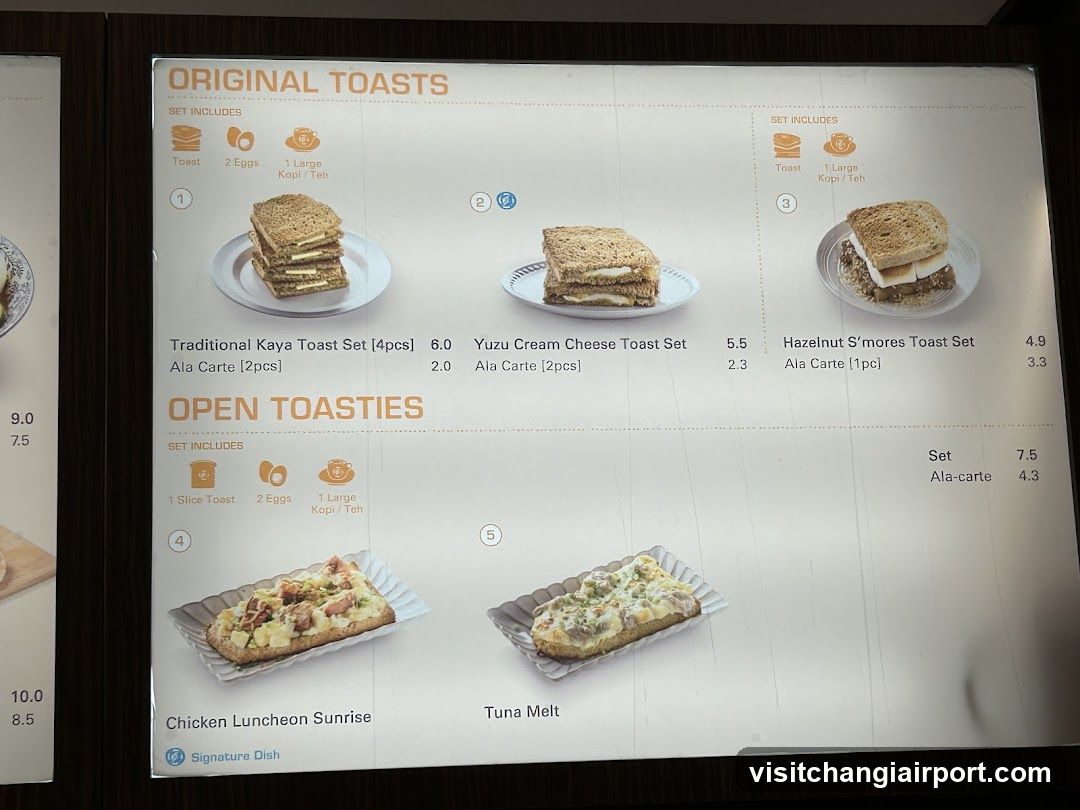 Original Toasties Menu
