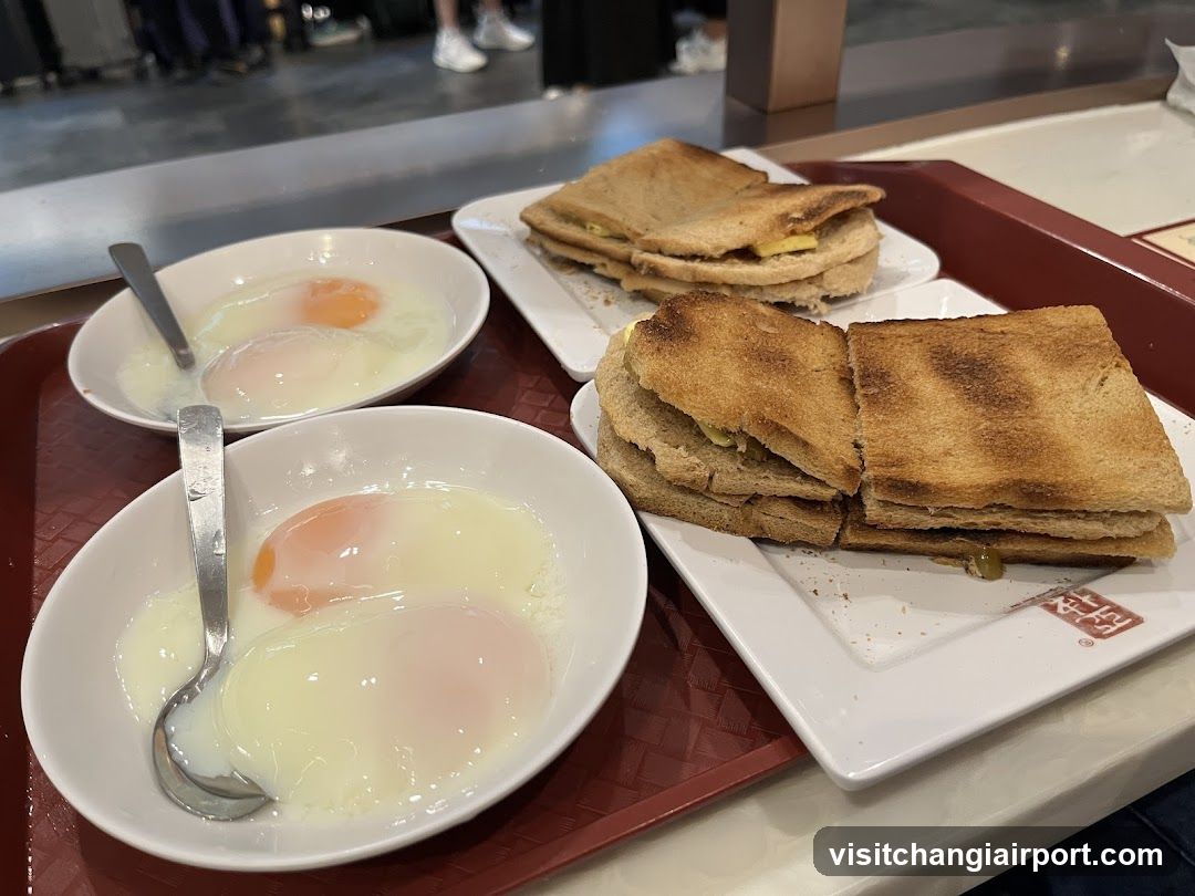 Breakfast Tray with Toast and Eggs