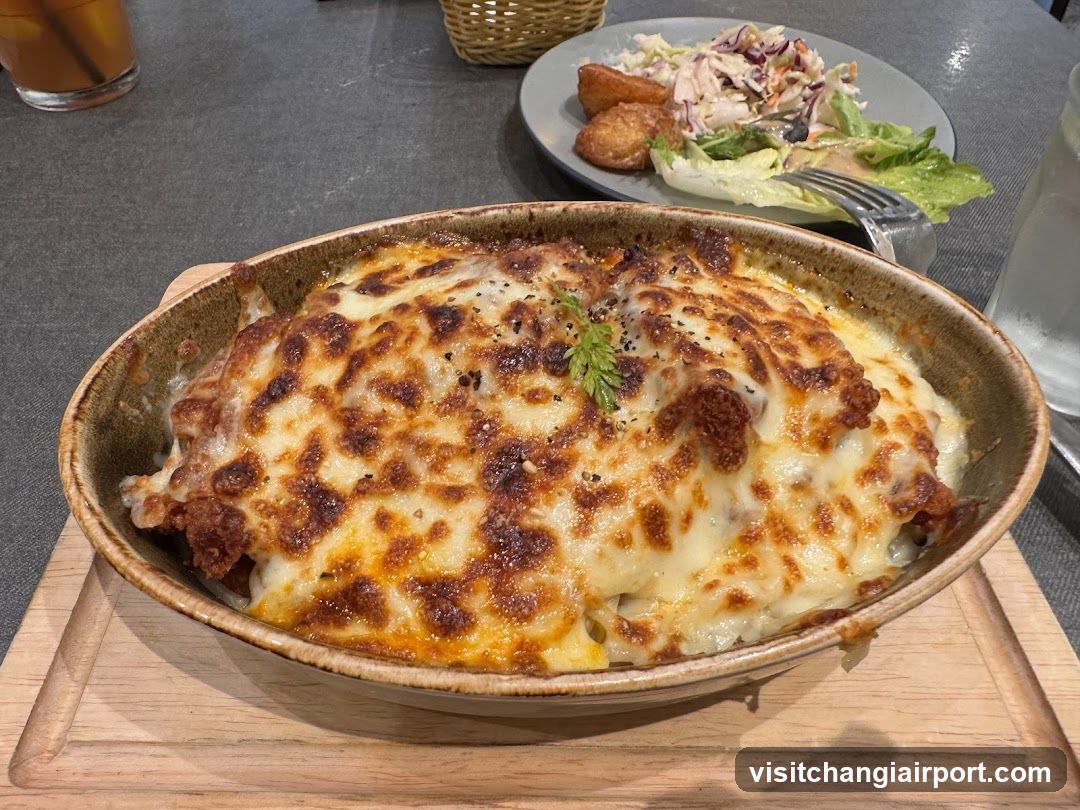 Baked Dish with Side Salad