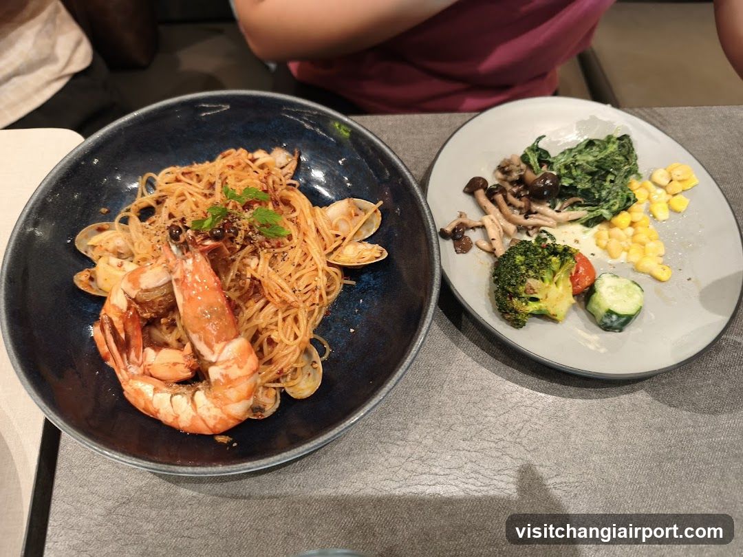 Shrimp Pasta and Side Dish