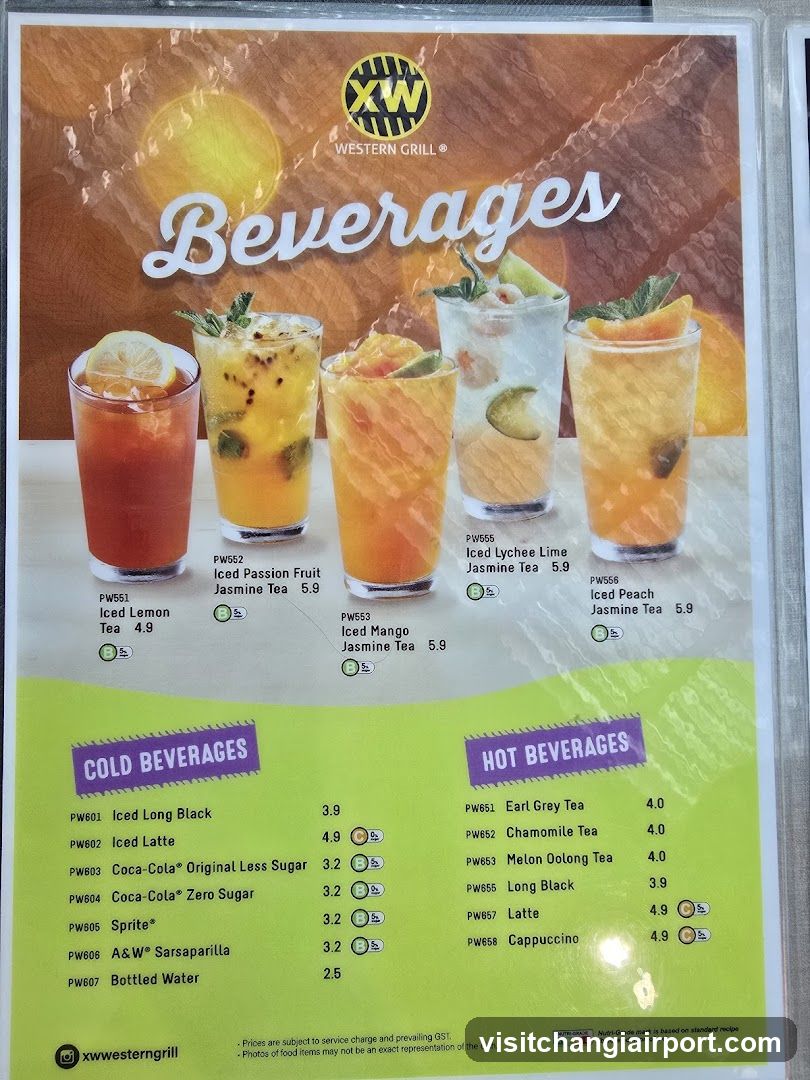 Western Grill Beverages Menu
