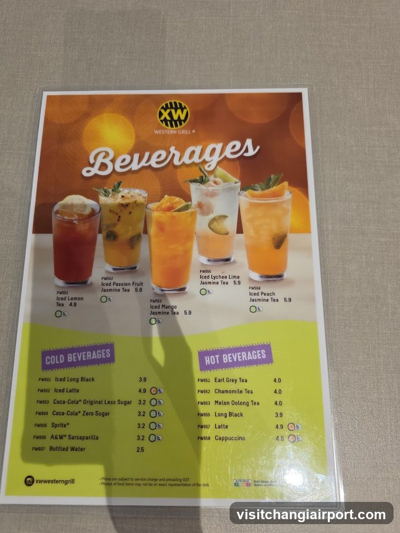 Western Grill Beverages Menu