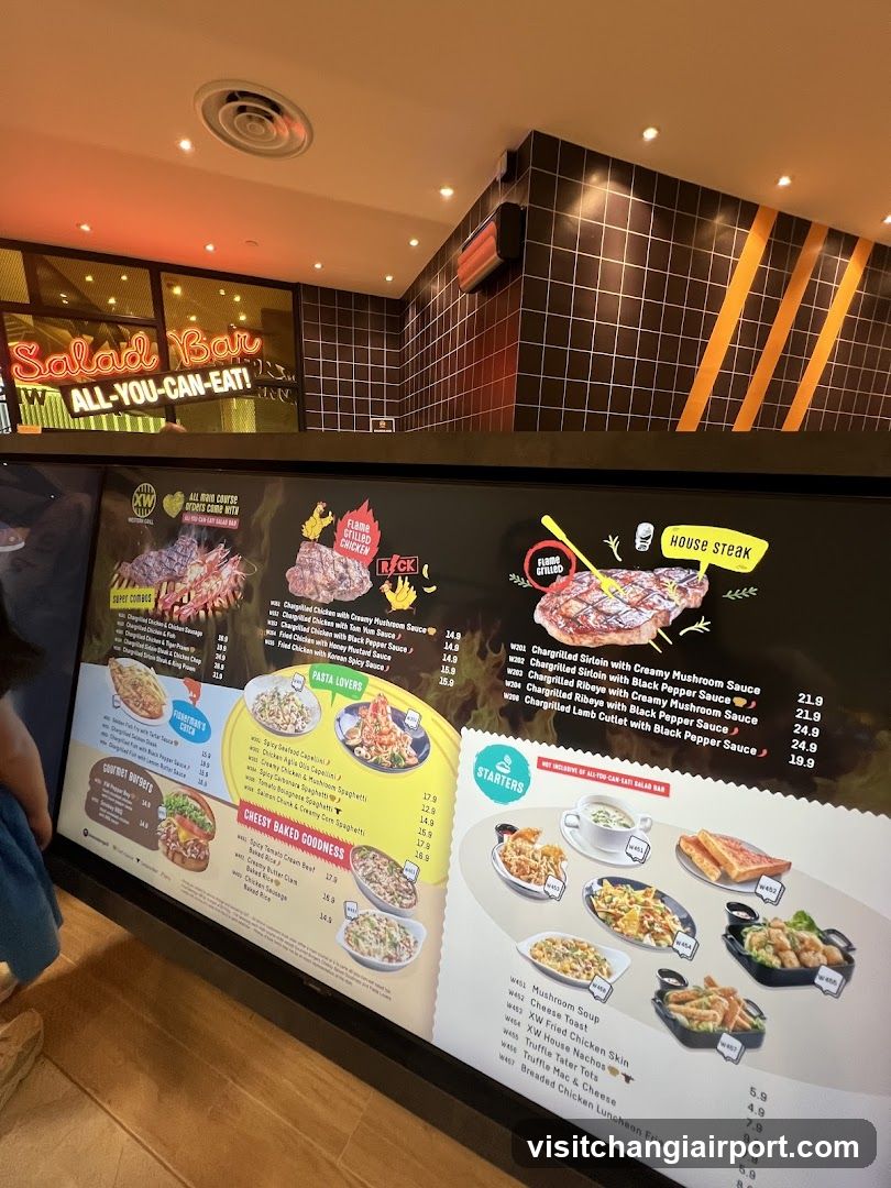 Restaurant Interior Menu Display