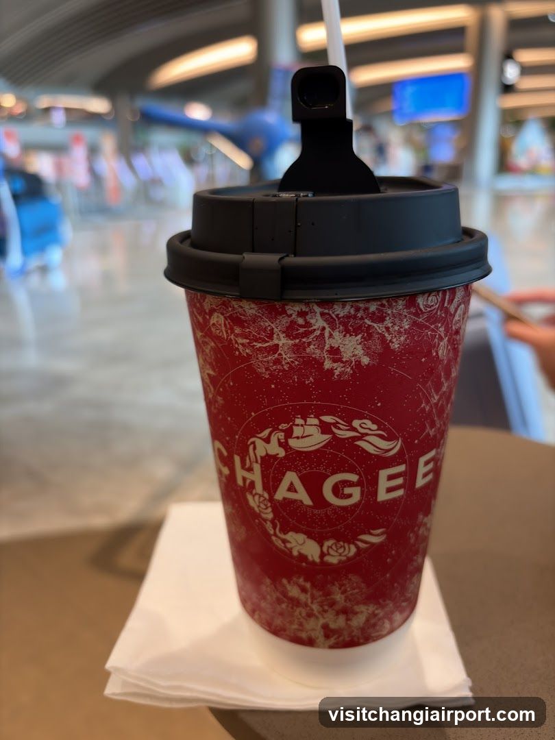 Chagee Cup in Airport Terminal