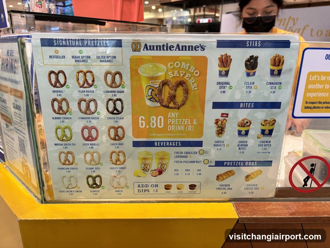 Auntie Anne's Menu Board