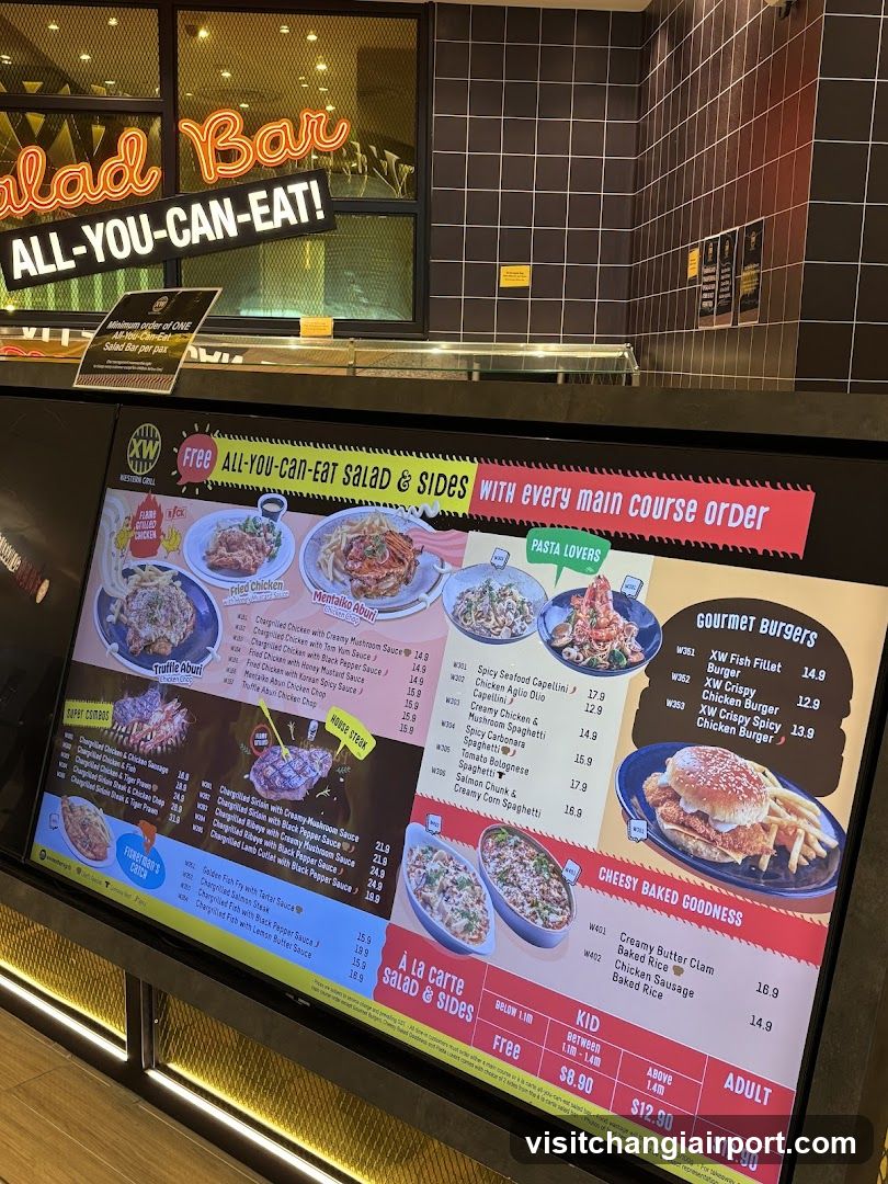 All-You-Can-Eat Salad & Sides Menu Board