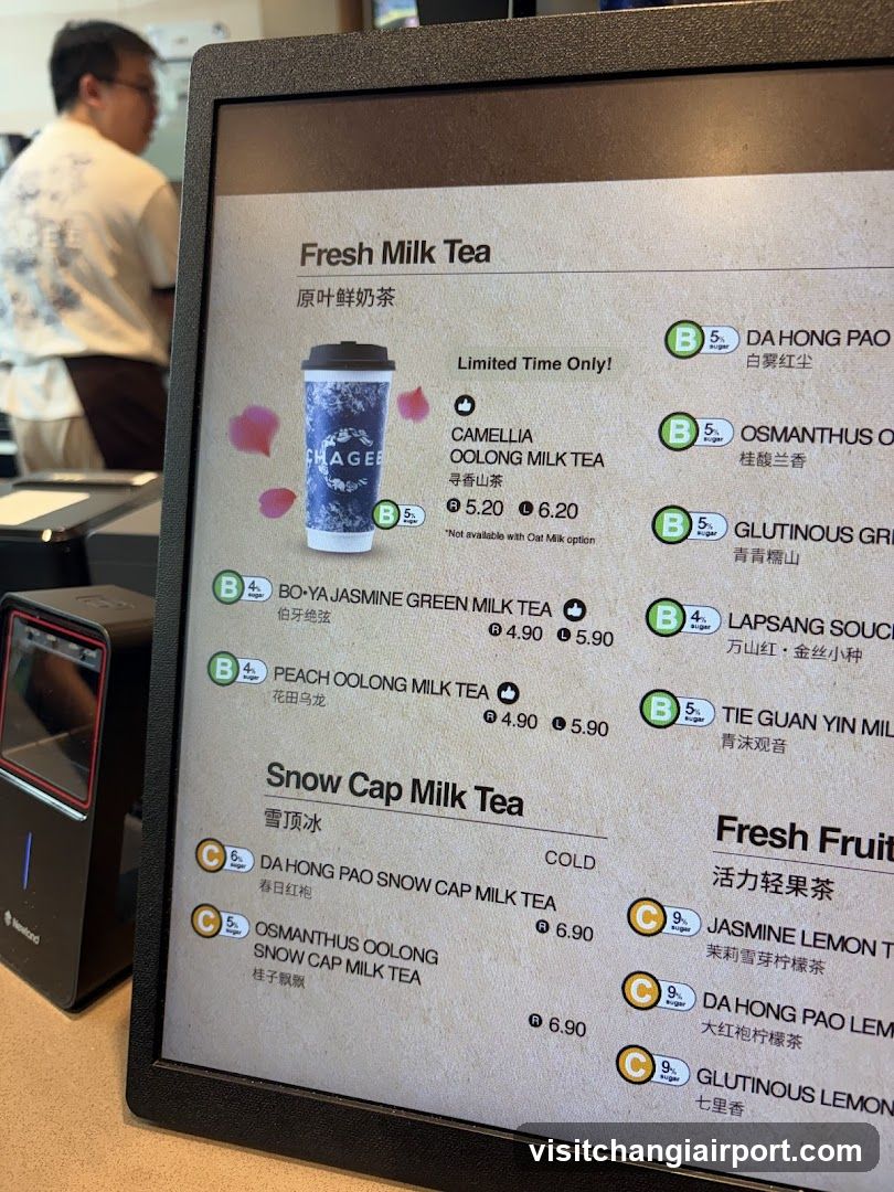 Fresh Milk Tea Menu Board