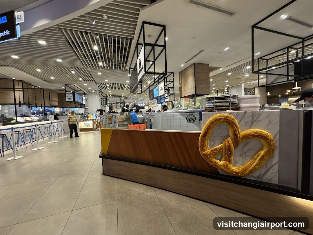 Food Court Interior with Pretzel Display