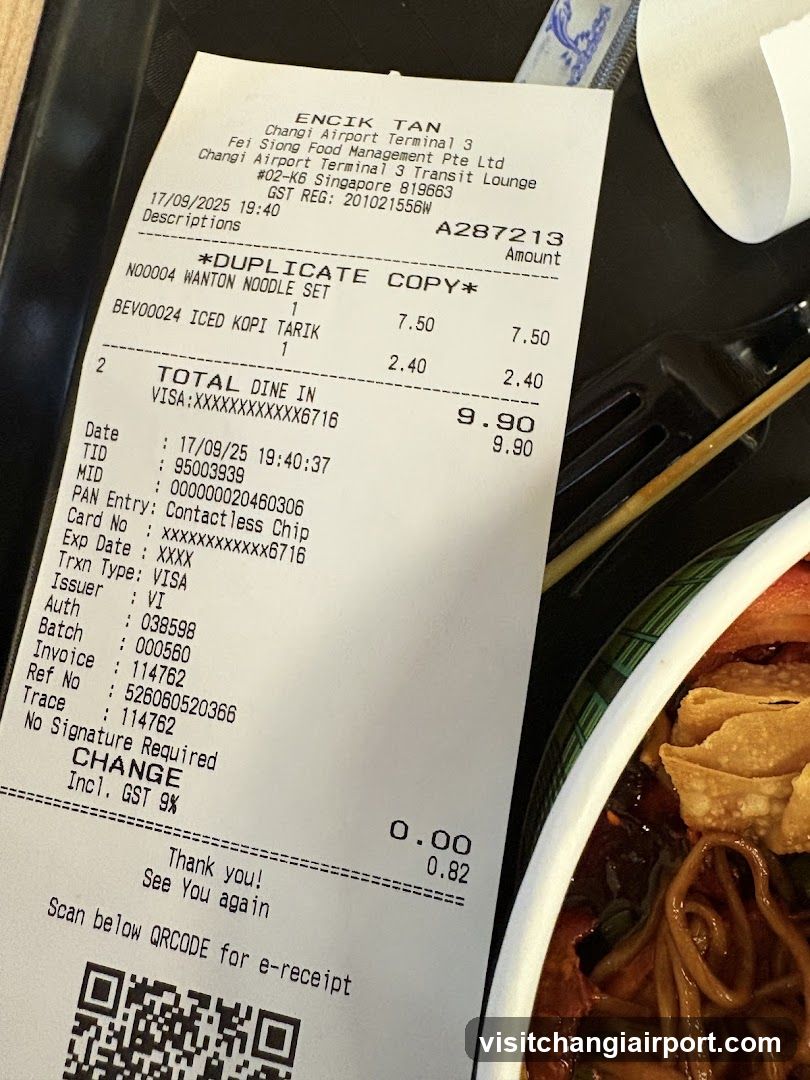 Receipt and Food Bowl