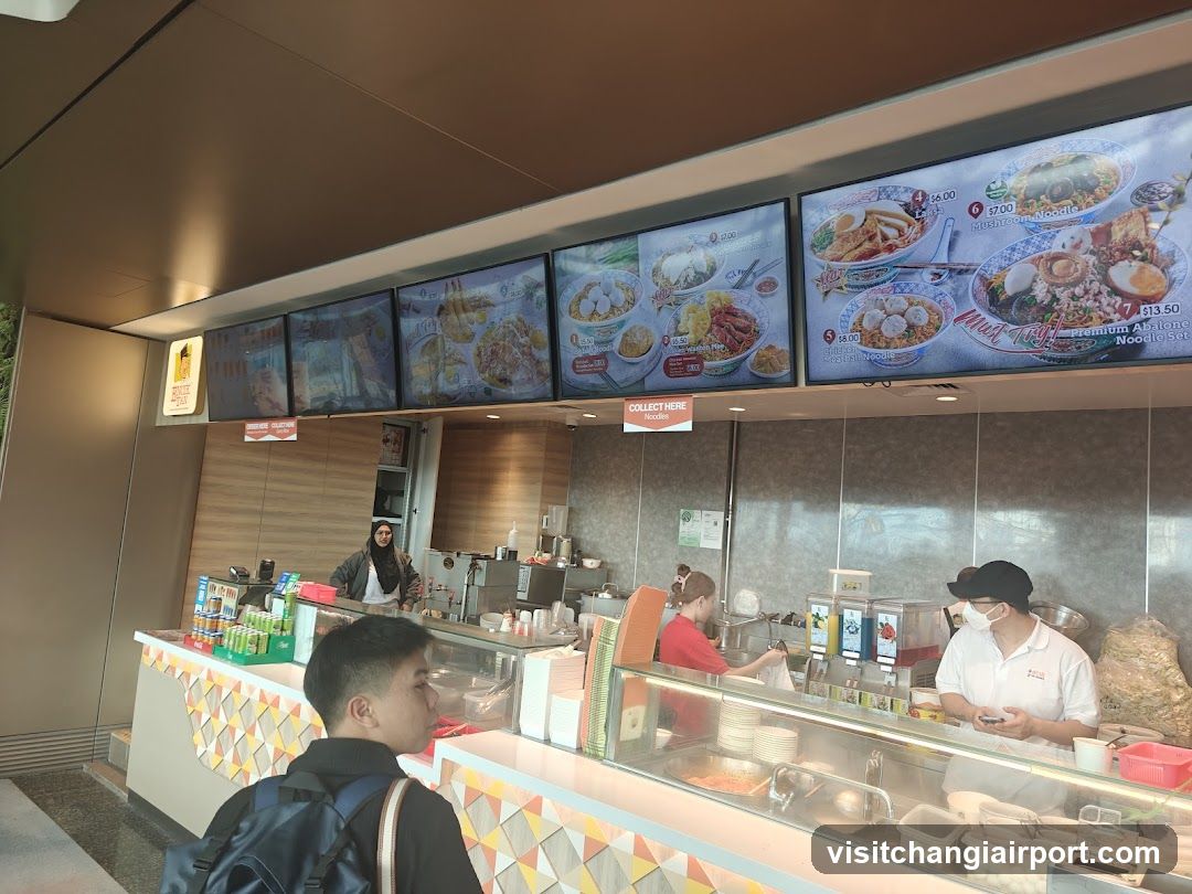 Food Counter with Staff and Menu Boards