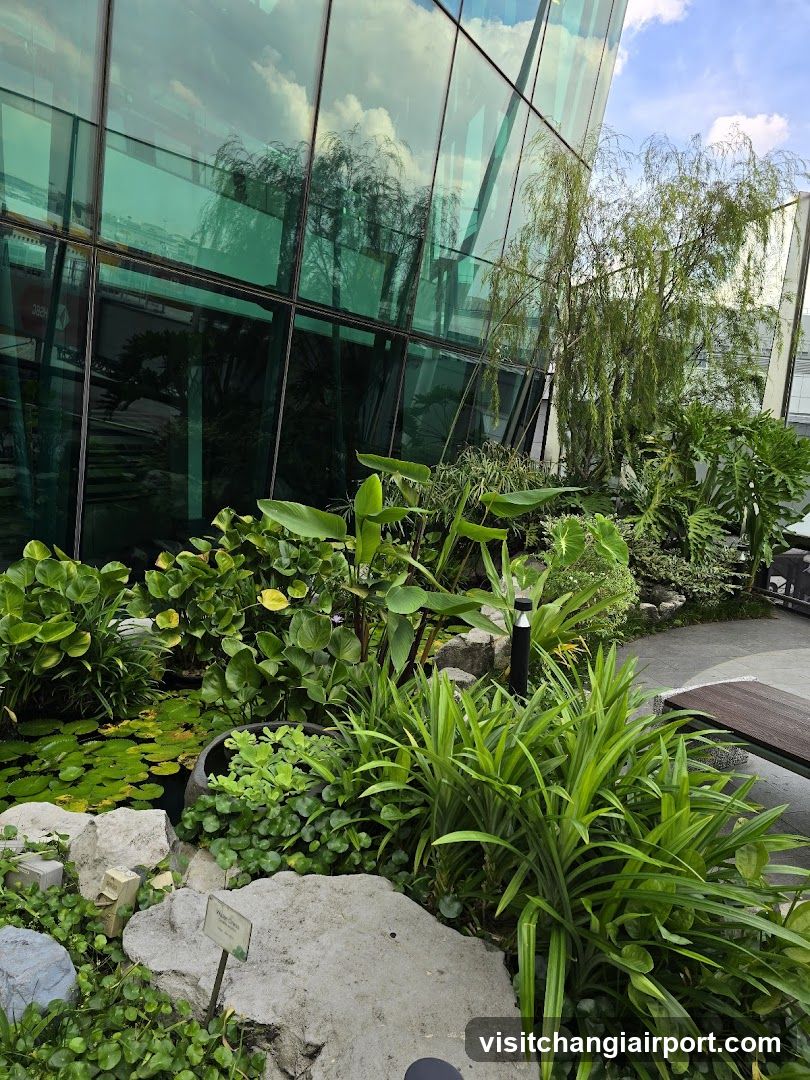 Garden Scene with Glass Building