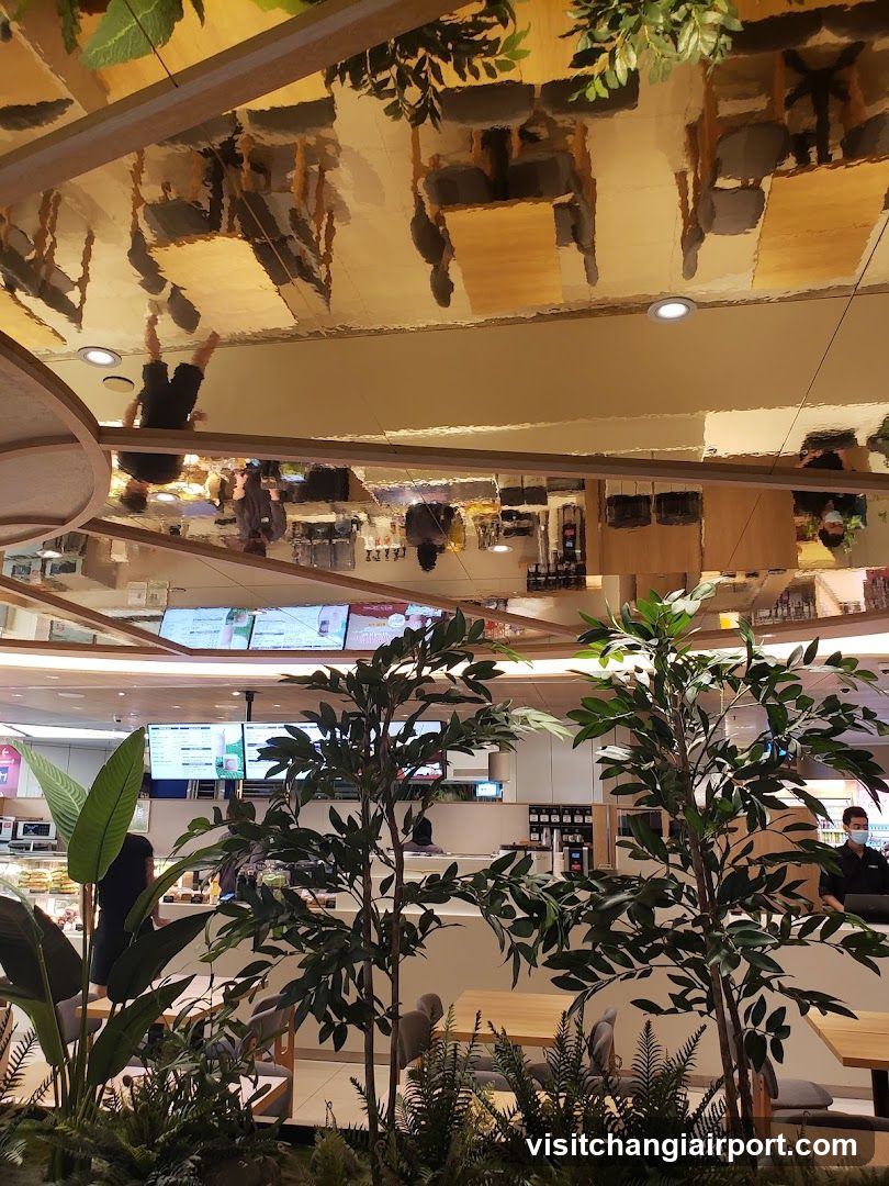 Interior of a modern food court or cafe area