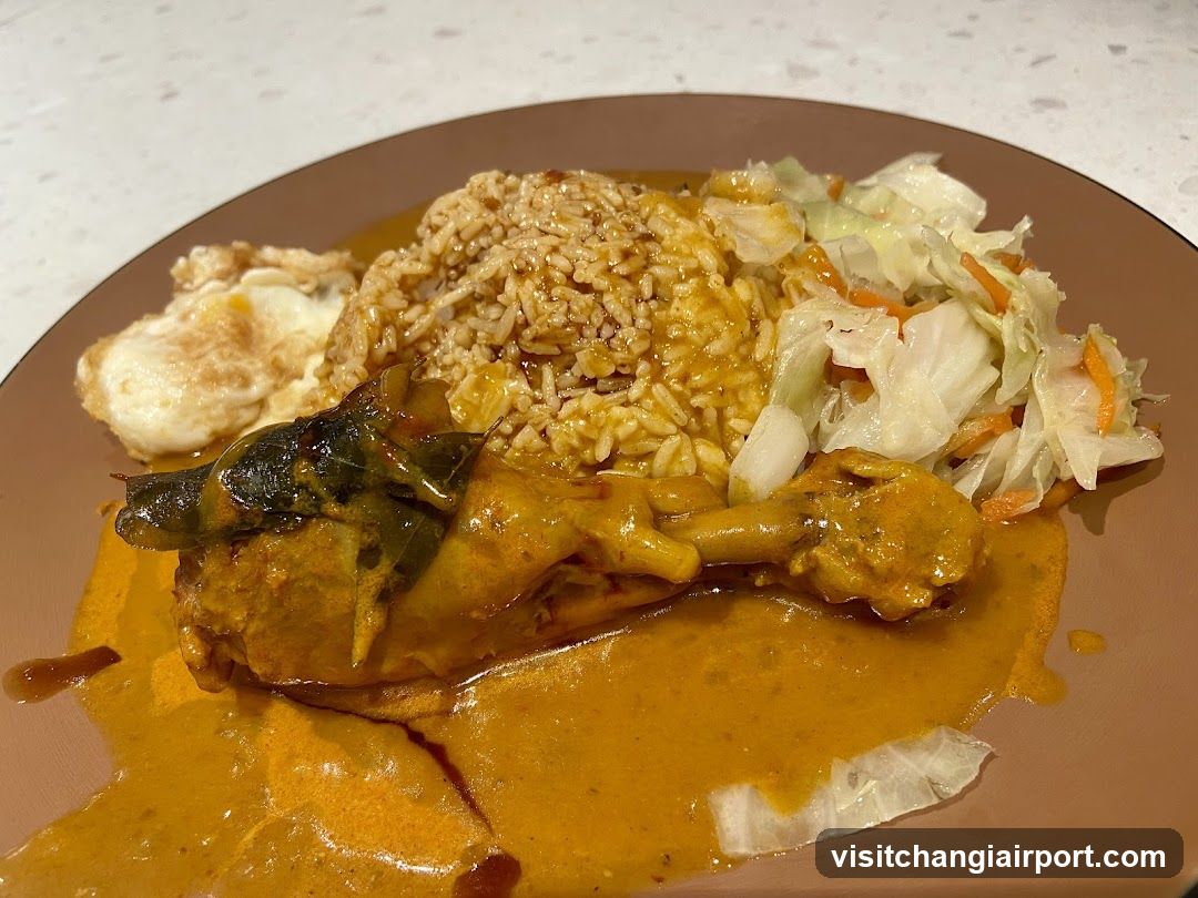 Curry Chicken with Rice and Salad